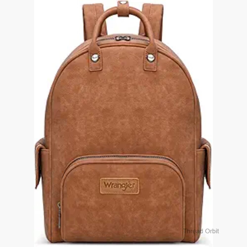Top-Handle Backpack Purse, Adjustable Strap, 7 Pockets, Faux Leather
